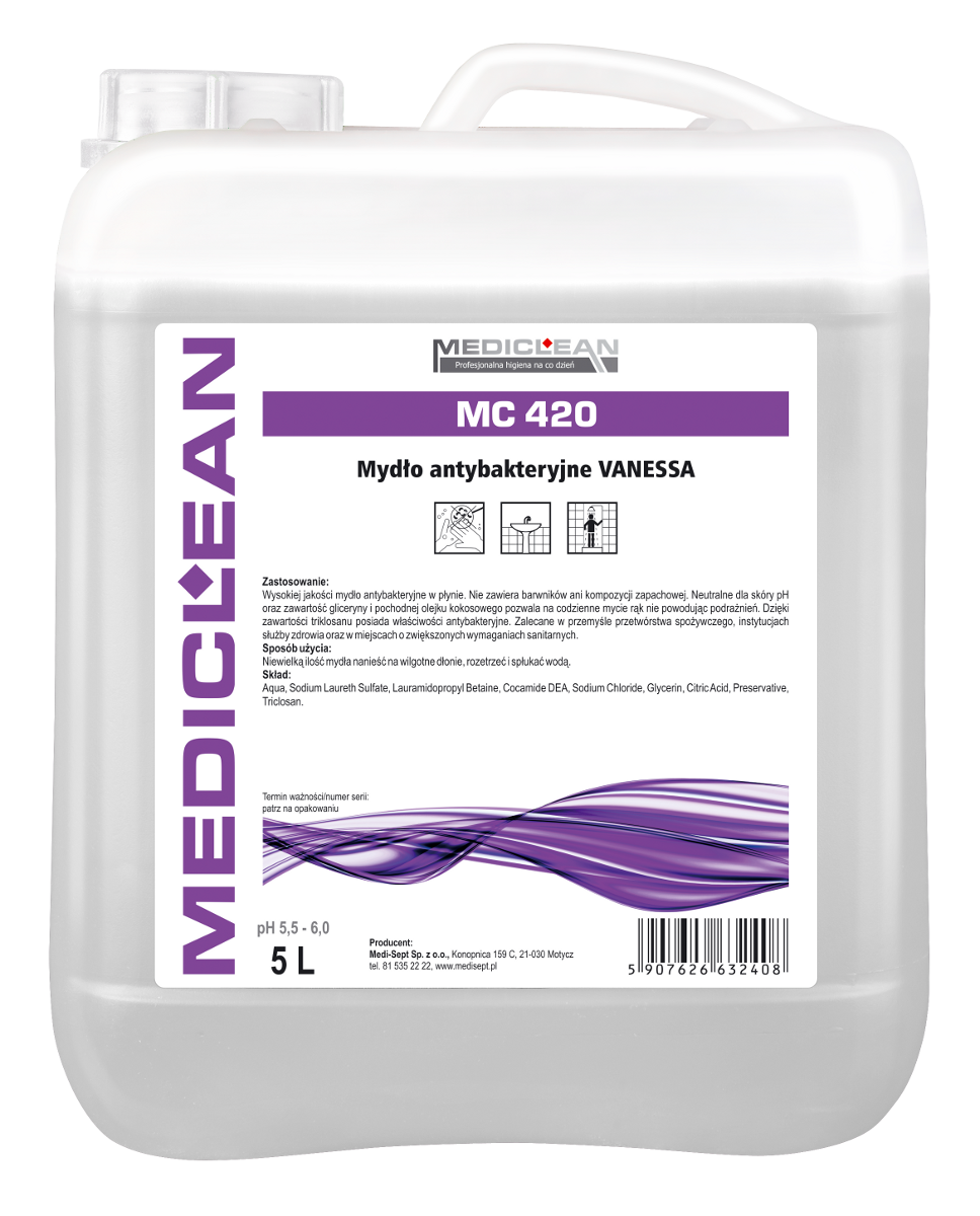 Mediclean MC420 antybakteryjen mydło w płynie Vanessa 5000ml