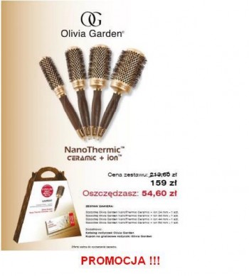 Zestaw 4 szczotek do włosów Olivia Garden Nano thermic ceramic + ion 24mm, 34mm 44mm, 54mm