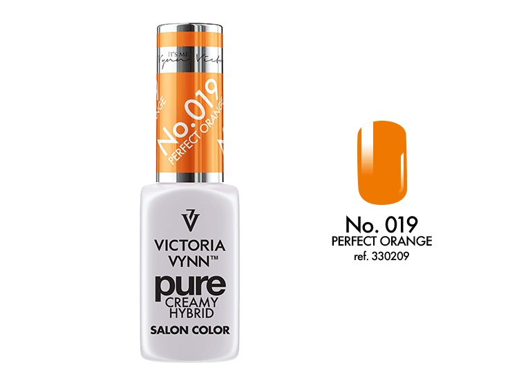 Victoria Vynn PURE CREAMY HYBRID lakier hybrydowy 019 Perfect Orange 8ml
