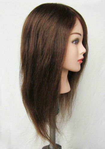 Główka fryzjerska naturalny włos ciemny blond 40cm damska 0590025
