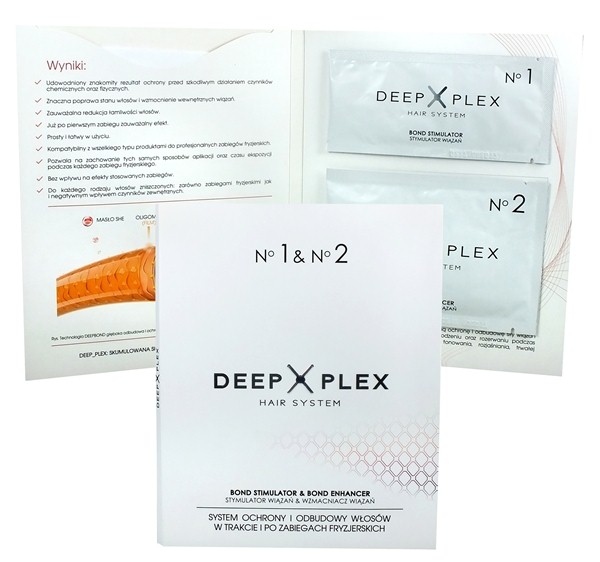 DEEP PLEX HAIR SYSTEM system dogłębnej ochrony i odbudowy włosów w trakcie i po zabiegach fryzjerskich 6 + 25ml