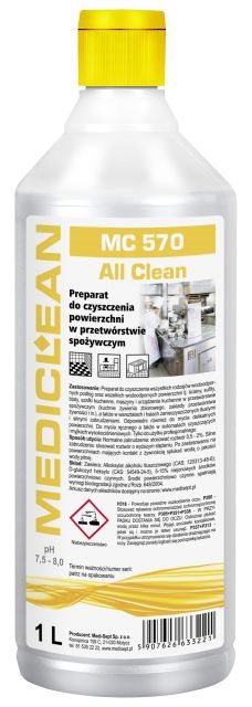 Mediclean MC570 preparat do czyszczenia powierzchni w przemyśle spożywczym 1000ml